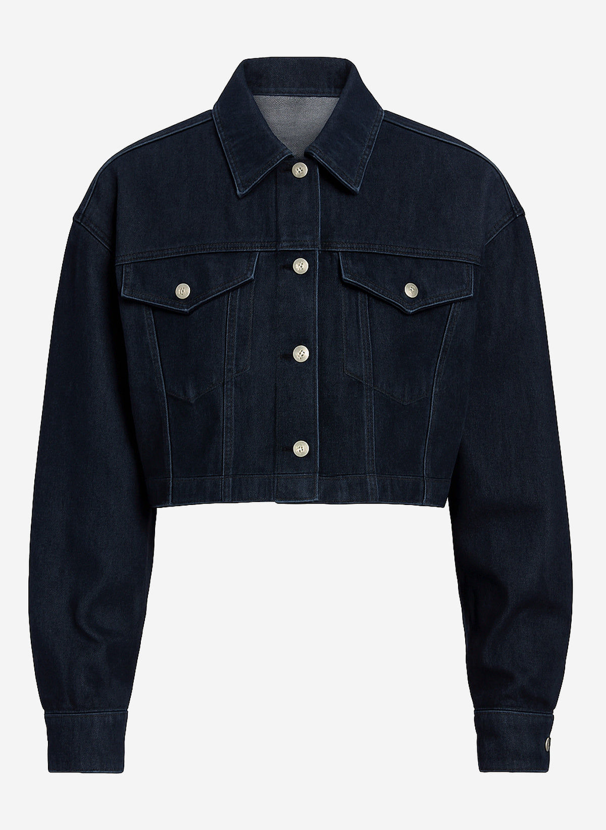Weworewhat Cropped Denim Jacket - Image 1