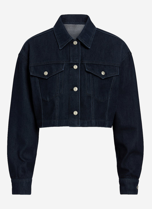 Weworewhat Cropped Denim Jacket