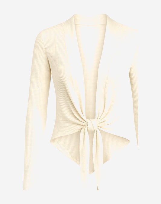 Bobeau Tie Front Cardigan