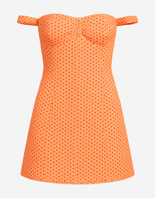 Free People Berry Kiss Eyelet Off The Shoulder Minidress