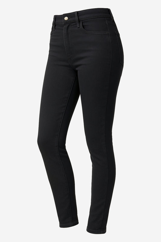 Frame High Waist Skinny Jeans (noir) - Image 3