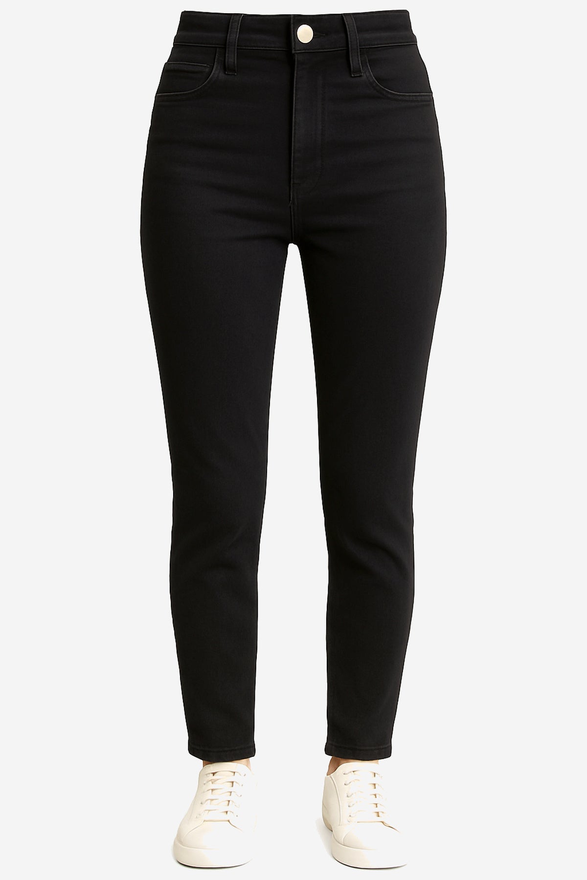 Frame High Waist Skinny Jeans (noir) - Image 1