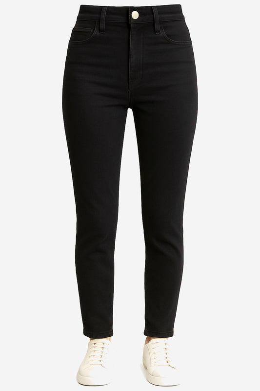 Frame High Waist Skinny Jeans (noir)