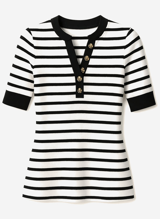 Anthropologie Maeve Half-sleeve Henley Tee