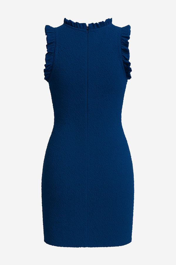 By Anthropologie Ruffle-trim Textured Mini Dress - alternate