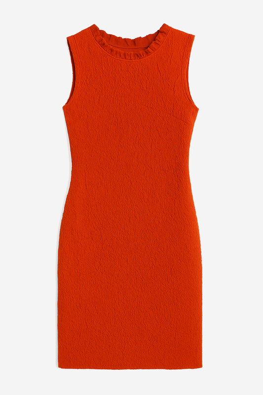 By Anthropologie Ruffle-trim Textured Mini Dress