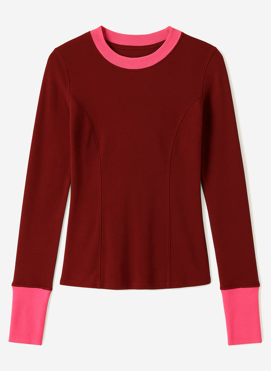 Anthropologie Maeve Long-sleeve Seamed Tee