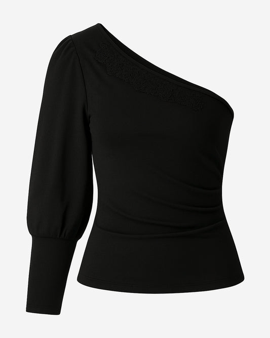 By Anthropologie One-shoulder Puff-sleeve Top - Image 3