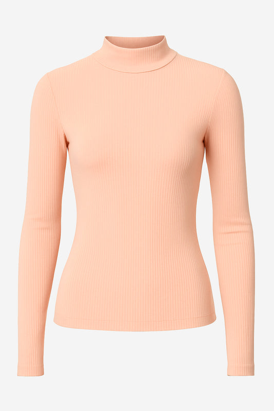 Free People The Rickie Mock Neck Long Sleeve Top
