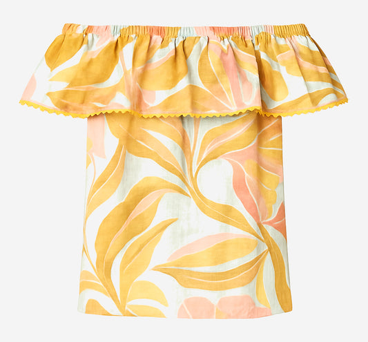 Lucky & Coco Printed Off The Shoulder Top - Image 2