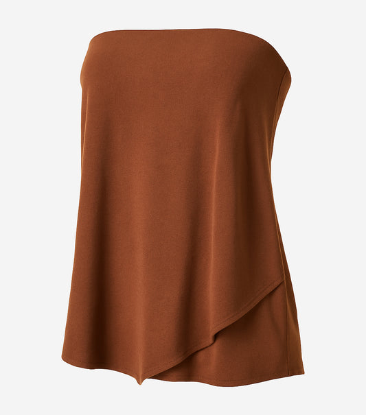 By Anthropologie Strapless Faux-wrap Top - Image 3