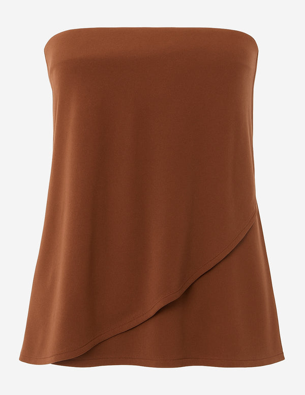 By Anthropologie Strapless Faux-wrap Top - alternate