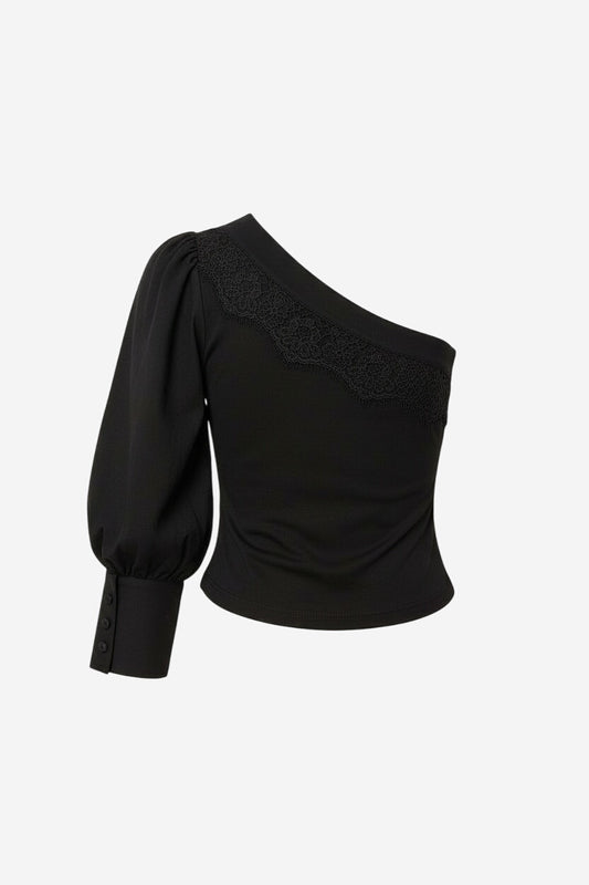 By Anthropologie One-Shoulder Puff-Sleeve Top - Image 4