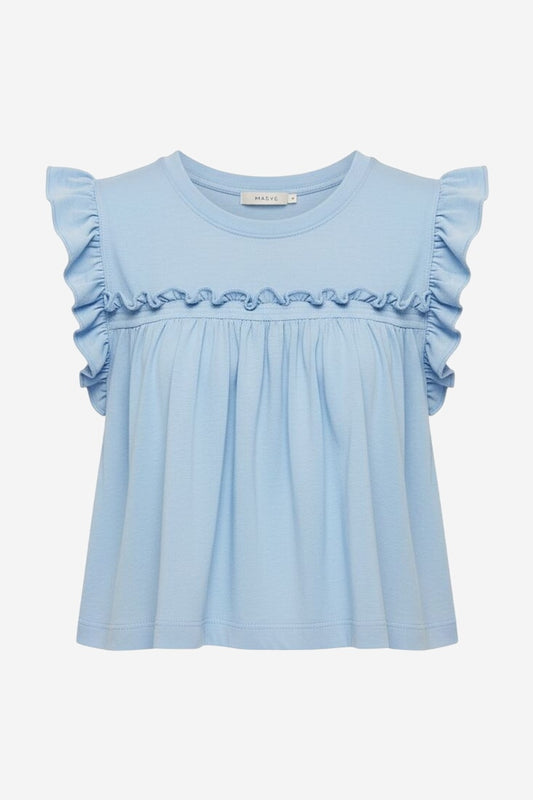 Maeve Sleeveless Ruffle Blouse - Image 2