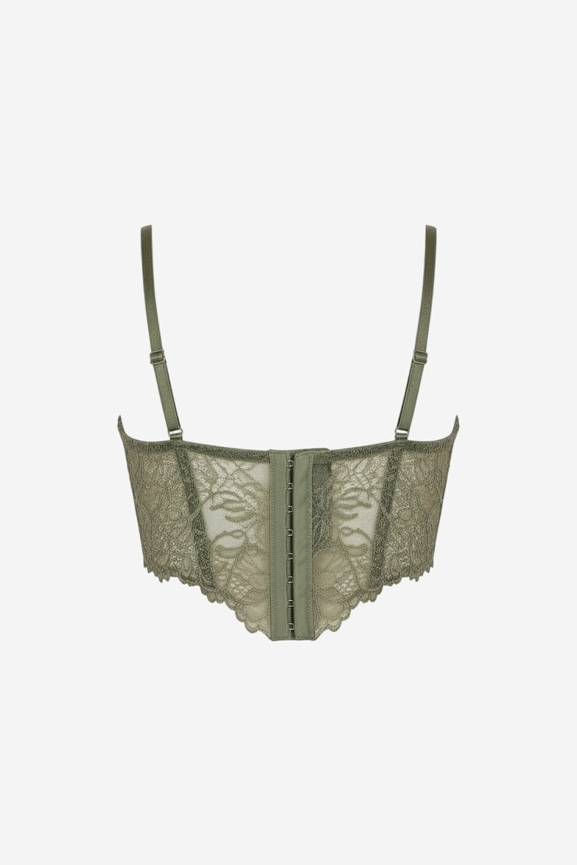 By Anthropologie Floral Lace Underwire Bustier - Image 4