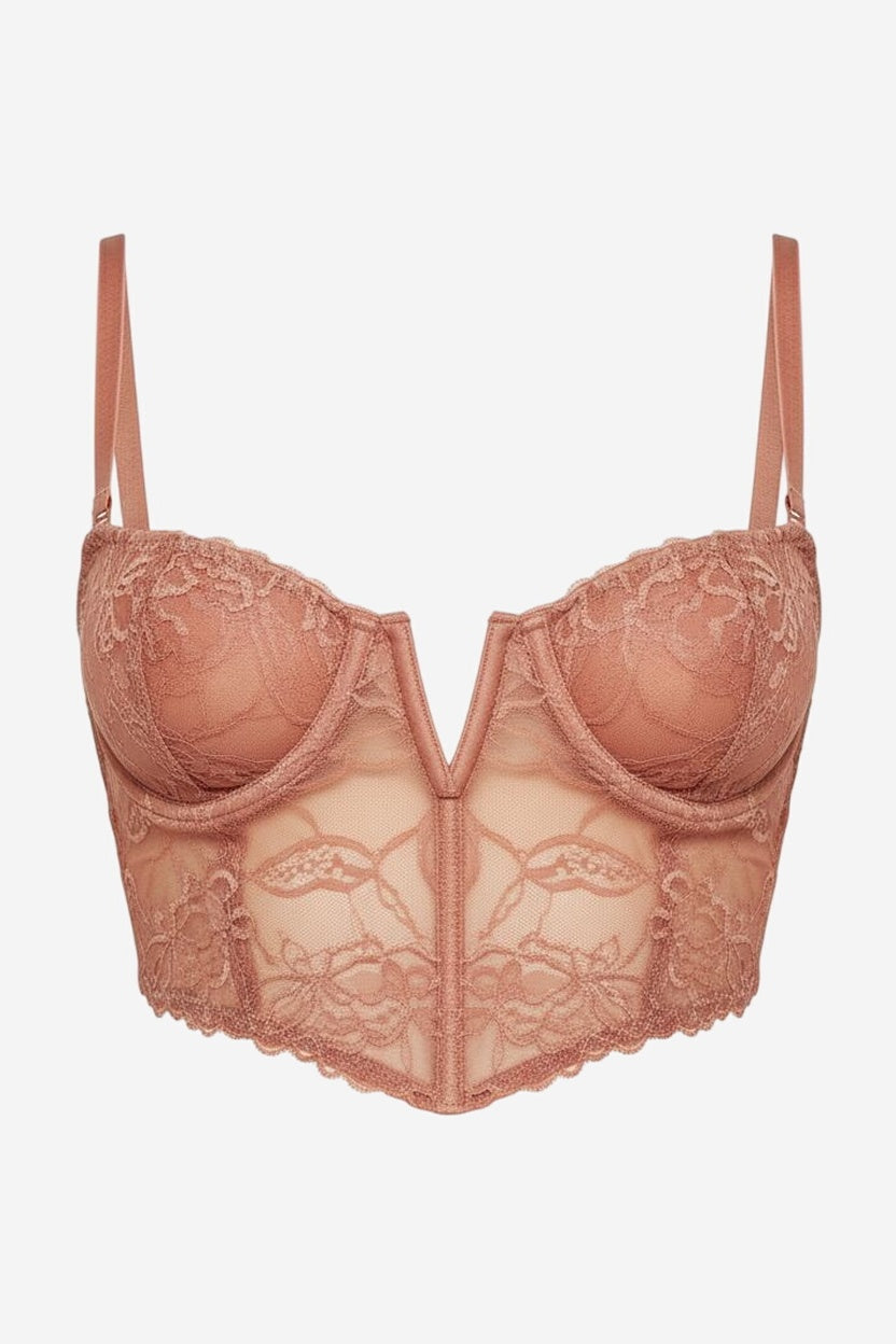 By Anthropologie Floral Lace Underwire Bustier - Image 2