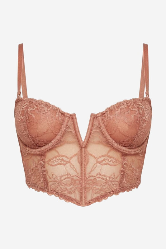 By Anthropologie Floral Lace Underwire Bustier - Image 2