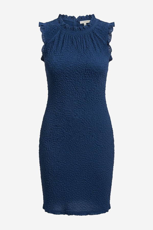 By Anthropologie Ruffle-Trim Textured Mini Dress - alternate