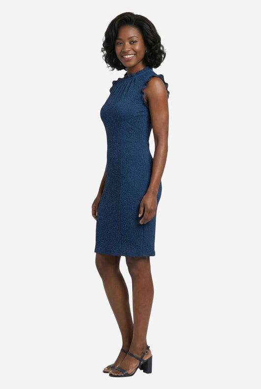 By Anthropologie Ruffle-Trim Textured Mini Dress - Image 3