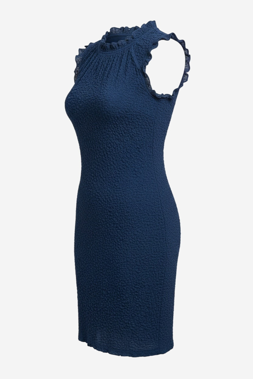 By Anthropologie Ruffle-Trim Textured Mini Dress - Image 5