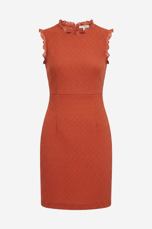 By Anthropologie Ruffle-Trim Textured Mini Dress - alternate