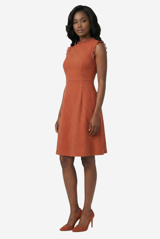 By Anthropologie Ruffle-Trim Textured Mini Dress - Image 3