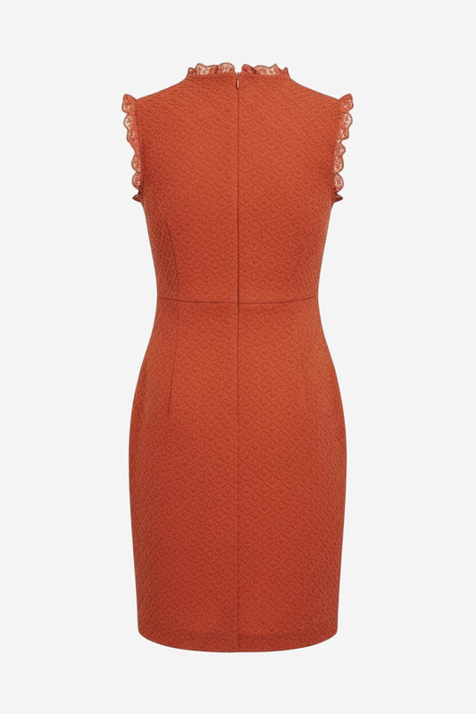 By Anthropologie Ruffle-Trim Textured Mini Dress - Image 4