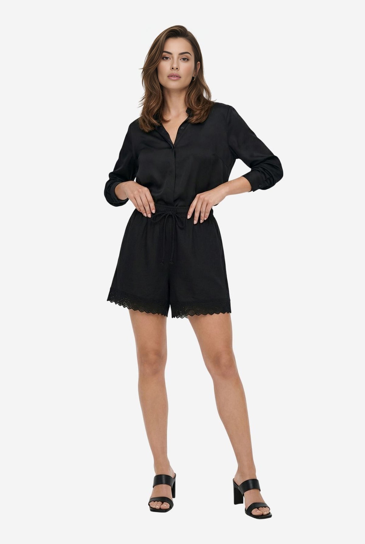 By Anthropologie Linen Tap Shorts - Image 1