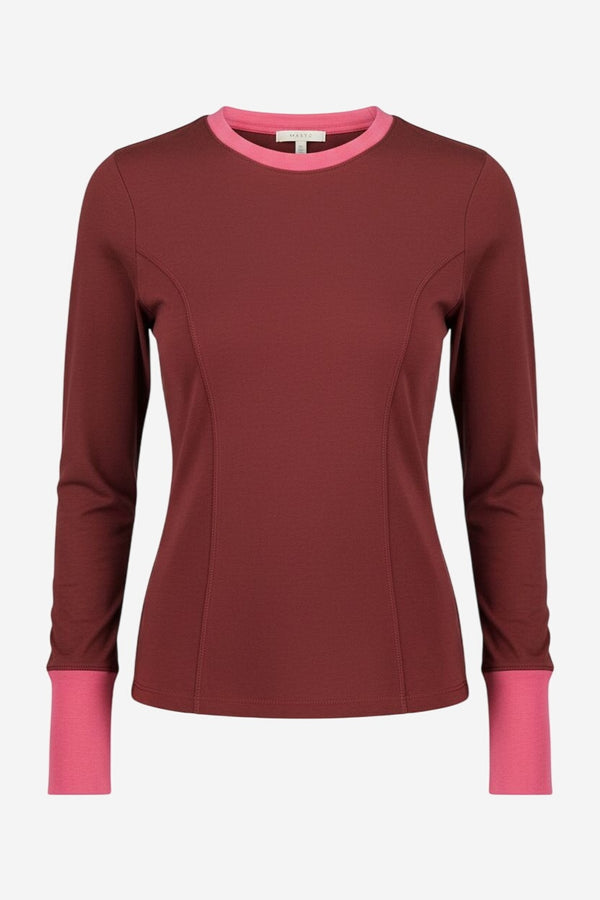 Maeve Long-Sleeve Seamed Tee - alternate