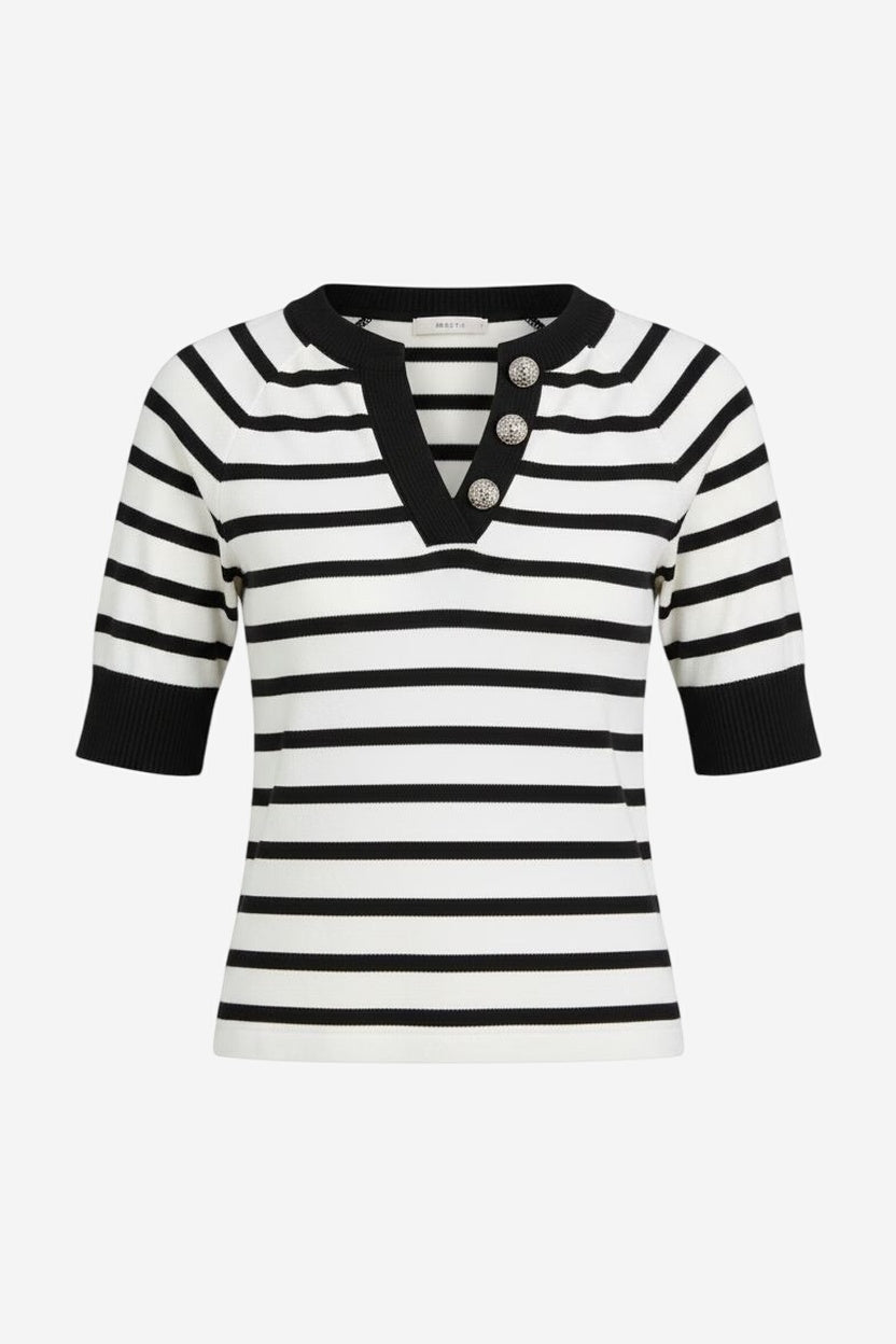 Maeve Half-Sleeve Henley Tee - Image 2