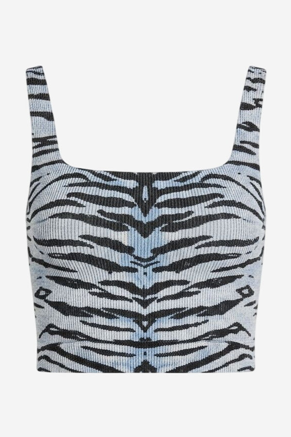 The Hannah Seamless Textured Tank: Tiger Print Edition - alternate