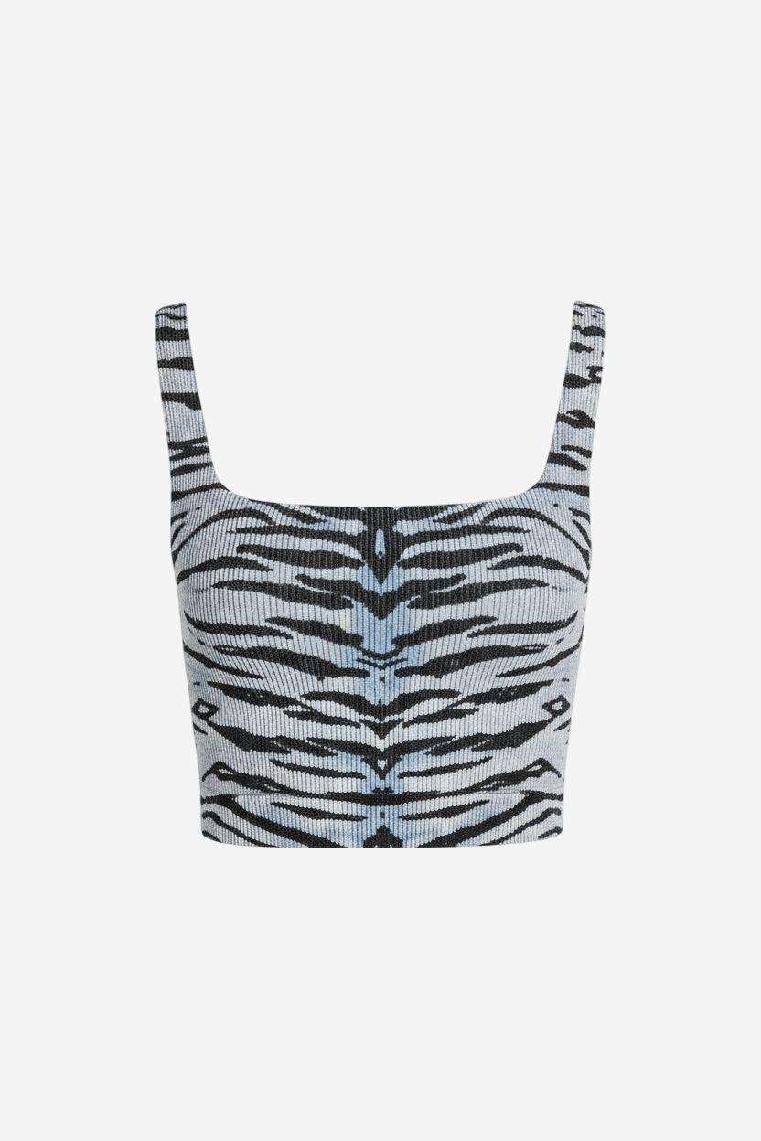The Hannah Seamless Textured Tank: Tiger Print Edition - Image 4