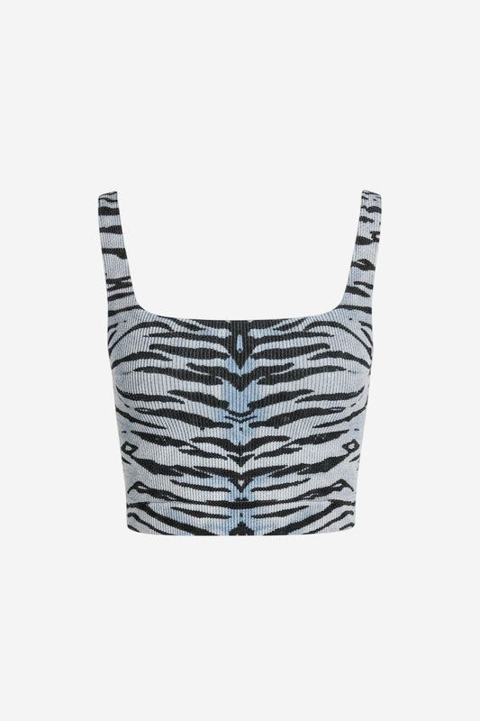 The Hannah Seamless Textured Tank: Tiger Print Edition - Image 4