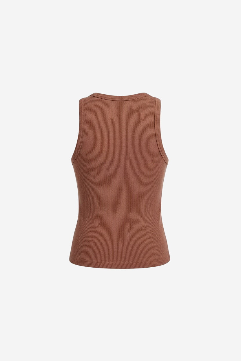 Pilcro Ribbed Halter Tank - Image 4