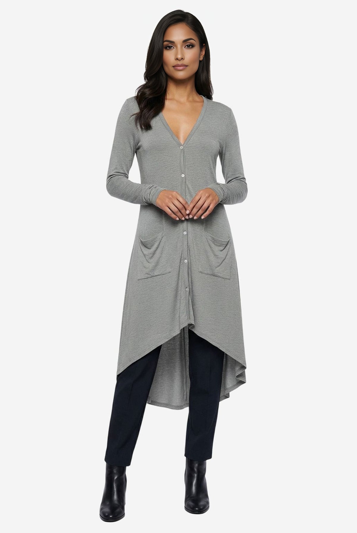 Bobeau High-Low Cardigan - Image 1