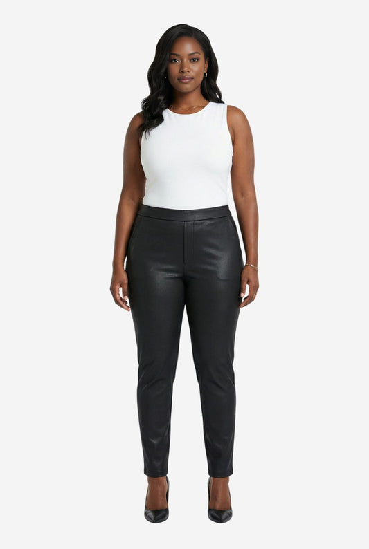 Good American Shiny Crop Scuba Knit Trousers (Regular & Plus Size)