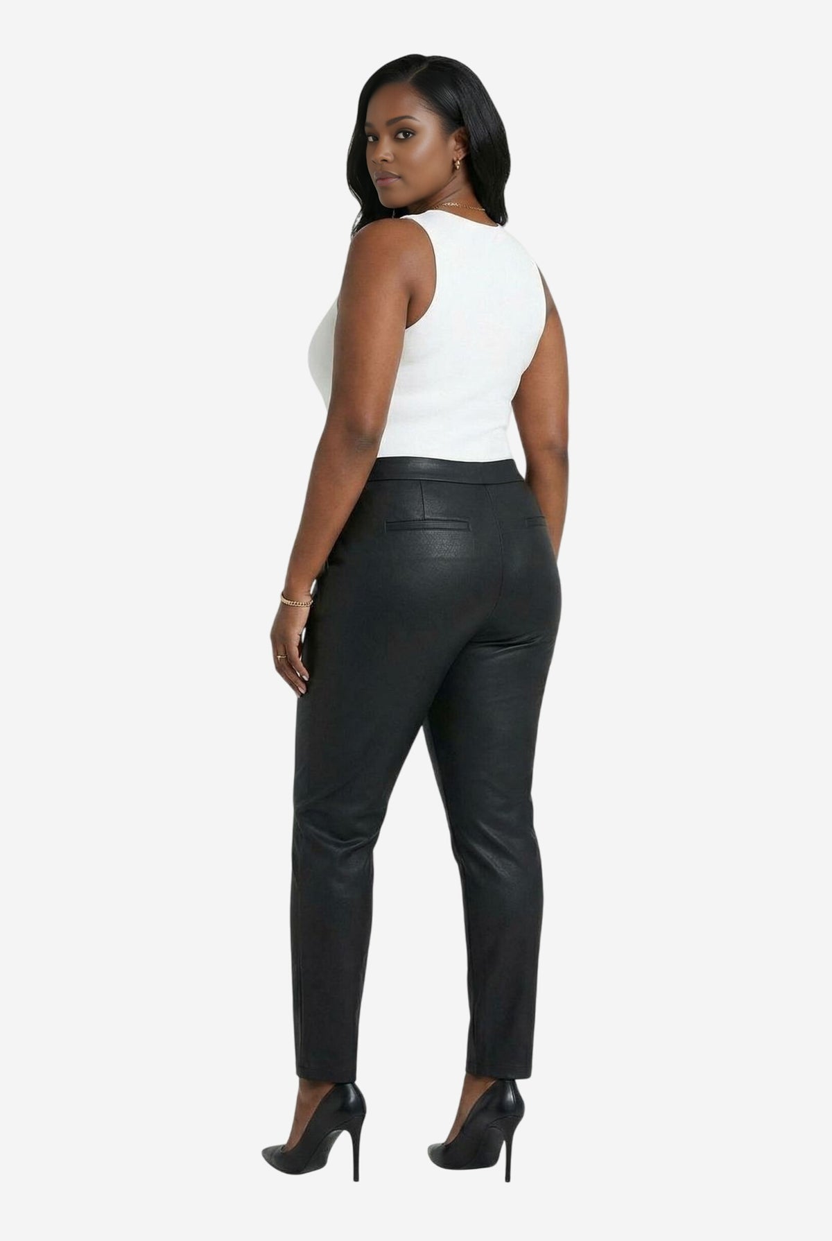 Good American Shiny Crop Scuba Knit Trousers (Regular & Plus Size) - Image 3