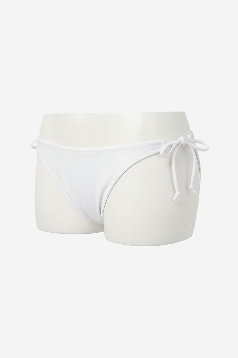 Selbie String Ruched Bikini Bottom White - Image 5