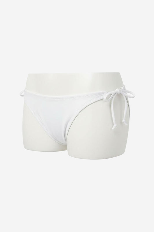 Selbie String Ruched Bikini Bottom White - Image 5