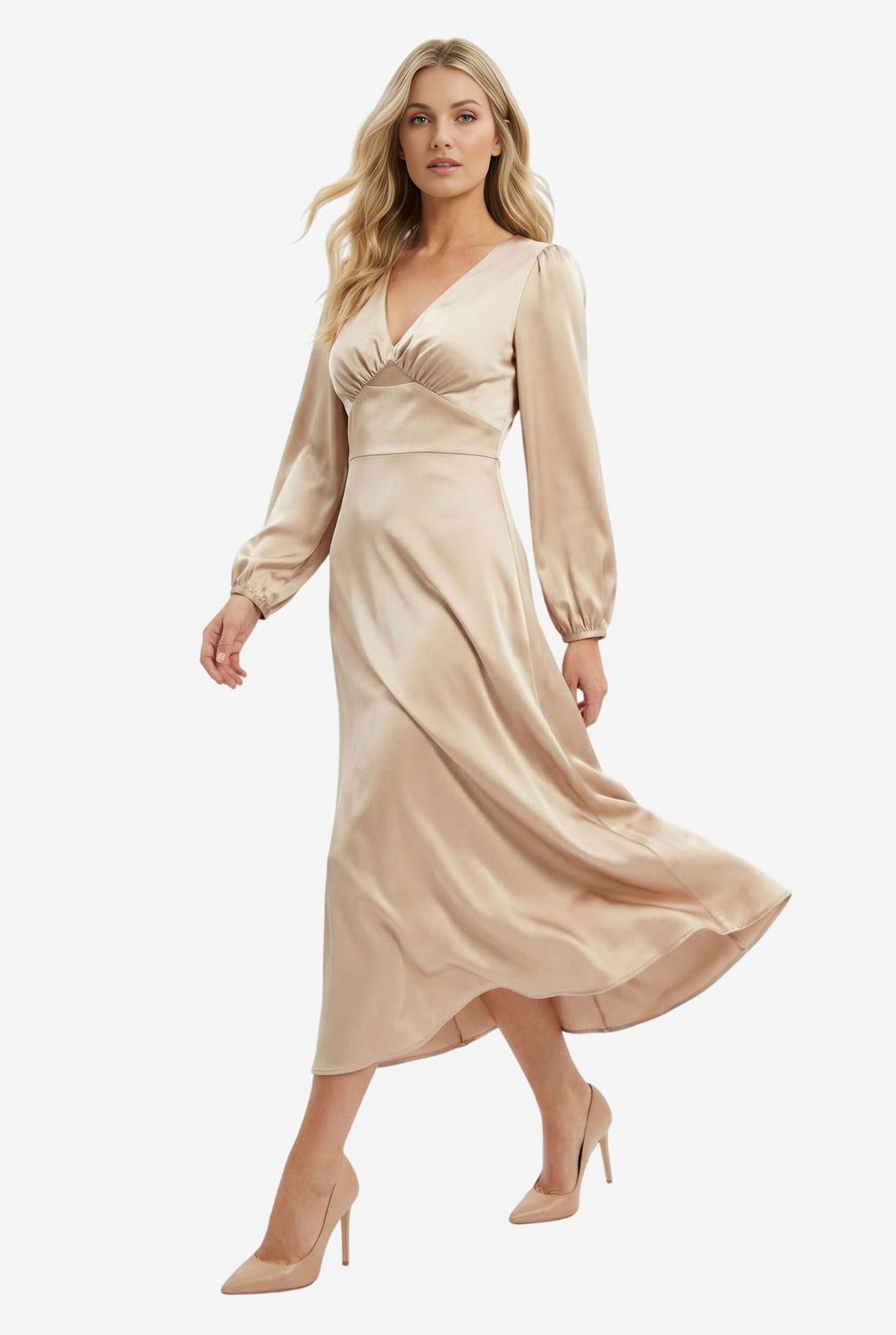 Serenette Tie-Back Midi Dress - Image 1