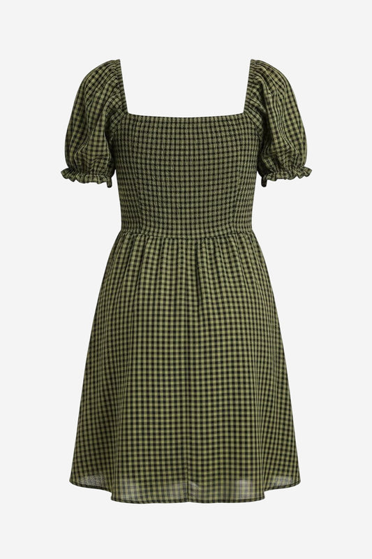 Socialite Puff Sleeve Smocked Mini Dress - Image 4