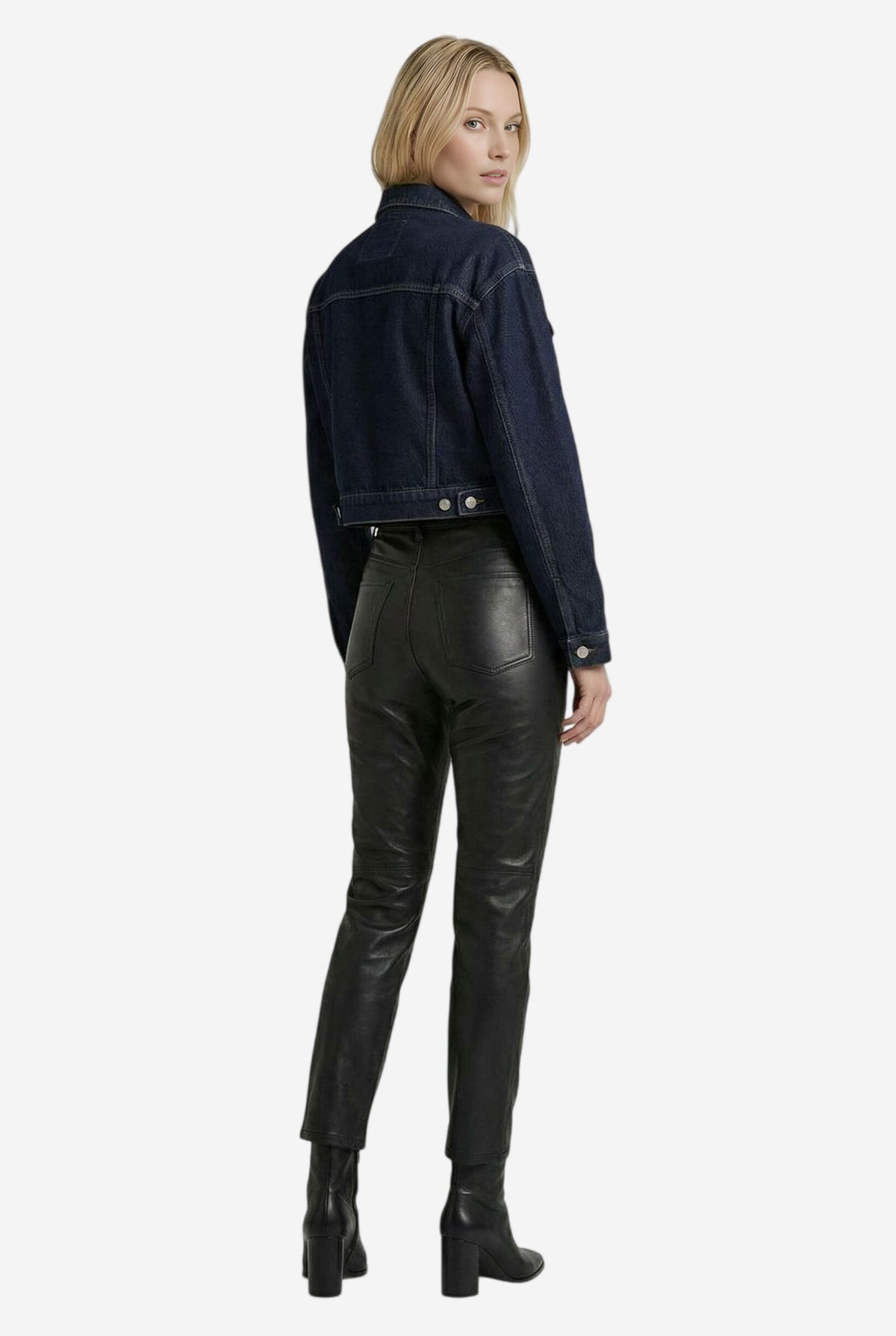 Weworewhat Cropped Denim Jacket - Image 3