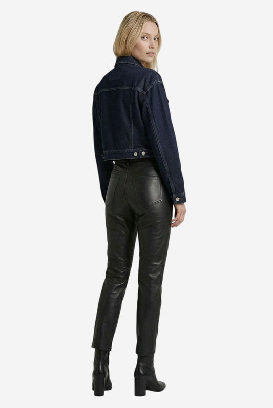 Weworewhat Cropped Denim Jacket - Image 3
