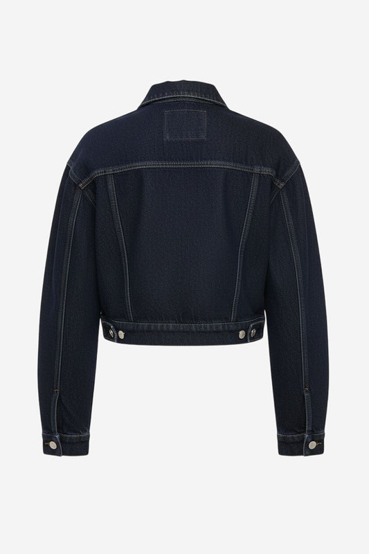 Weworewhat Cropped Denim Jacket - Image 4