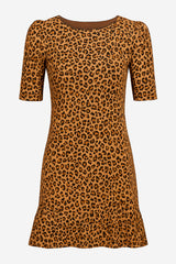 Cece Leopard Print Knit Dress - Thumbnail 1