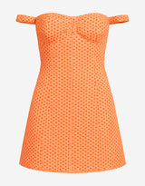 Free People Berry Kiss Eyelet Off The Shoulder Minidress - Thumbnail 1