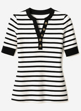 Anthropologie Maeve Half-sleeve Henley Tee - Thumbnail 1