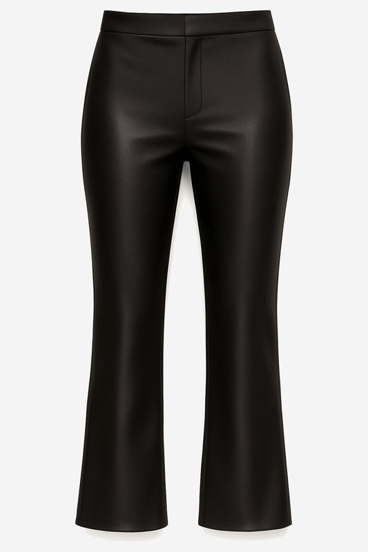 Good American Shiny Crop Scuba Knit Trousers