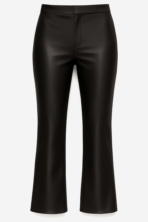 Good American Shiny Crop Scuba Knit Trousers - View 1