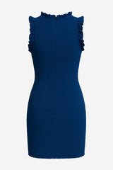 By Anthropologie Ruffle-trim Textured Mini Dress - Thumbnail 2